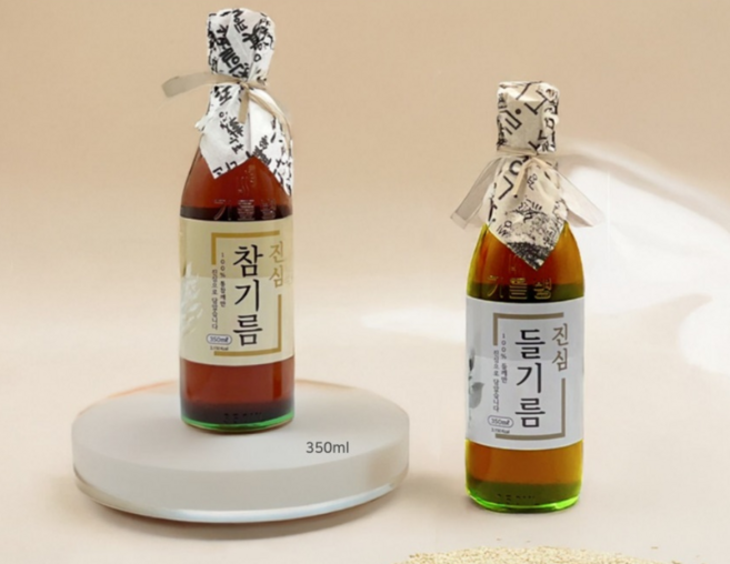 고향 친정엄마 진심 참기름 들기름 2종 세트, 1개, 350ml