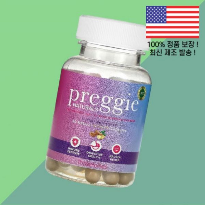 프레지 내추럴 생강 진저 30캡슐 500mg Preggie Natural Ginger 30 Capsules per Capsule, 30