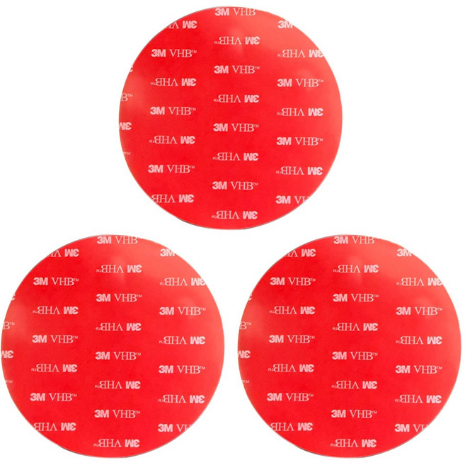 3M VHB 빅사이즈 초강력 아크릴 양면테이프 원형 10cm x 10cm 3개입, 3개