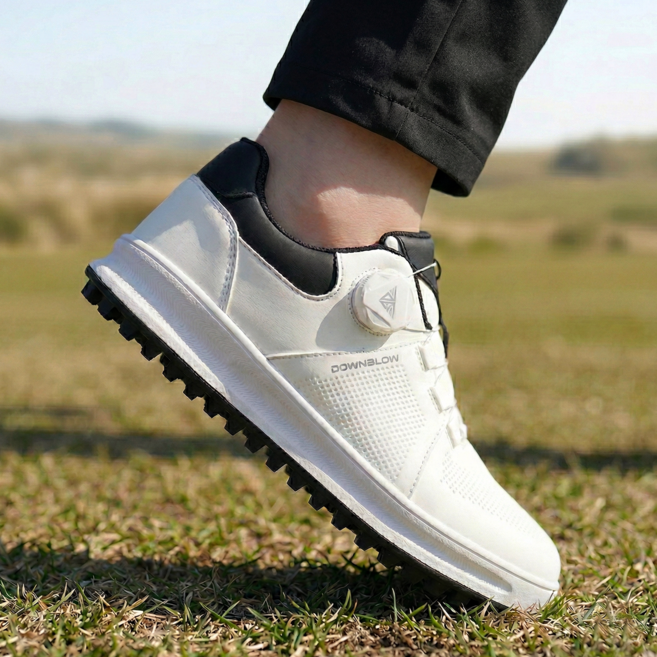 다운블로우 다이얼 스파이크리스 골프화 여성 남성 발편한 논슬립 쿠션 스포츠 골프 운동화 워킹화 실내 스크린 골프화