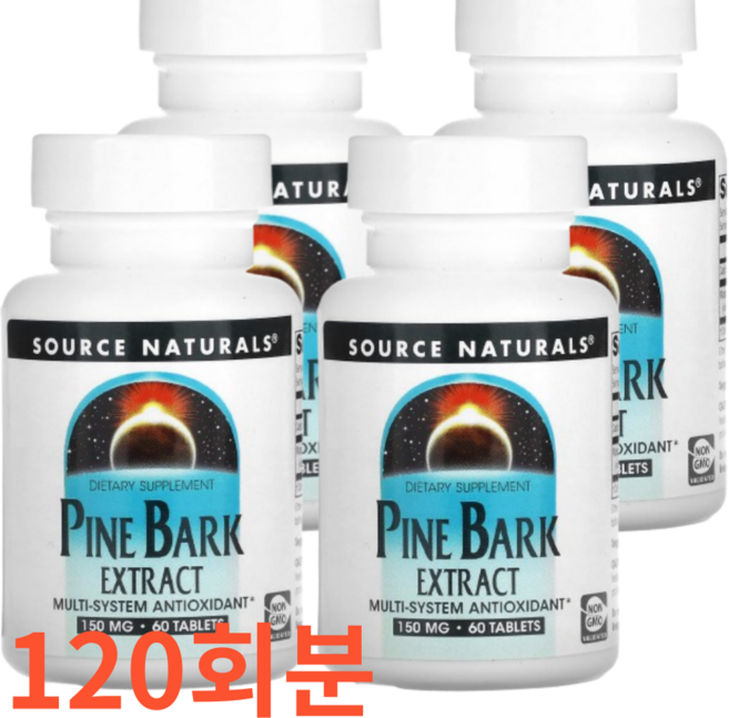 Source Naturals 파인 바크 추출물 타블렛, 1세트, 120회분