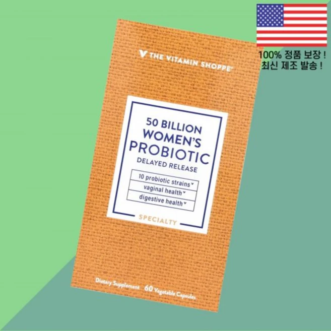 더 더비타민쇼피 우먼 여성 여자 프로바이오틱스 유산균 500억 식물성 베지캡슐 60정 The Vitamin Shoppe Women's Probiotic 50 Billion 60 - 쿠팡
