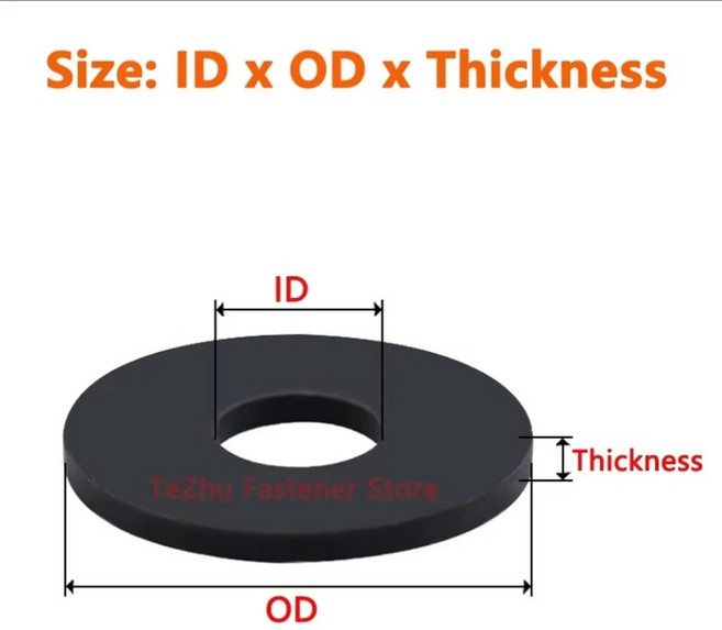 검정색 절연 씰링링 고무 M19 M17 M18 홈 M25 와셔 M32 개선 플랫 M12 M3 M14 M42 M20 M15 M16 가스켓 M13, 18x27x3mm(10pcs), 1개
