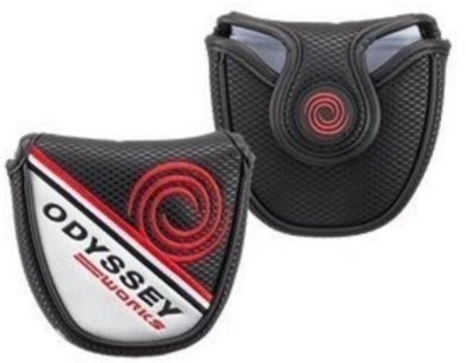 오디세이 골프 퍼터 커버 반원형 퍼터 커버 자석 클로저 캡 직선형 레드 1개 반원 레드-자석 * 1개, 반원 WHITE HOT × 반원(자석) × 1개