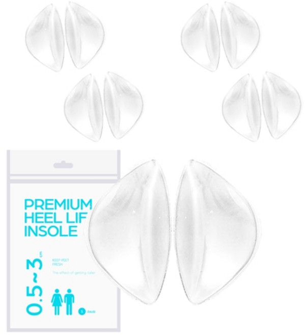 키커저스 신발 아치 용천혈 실리콘 쿠션 접착 패드 5세트