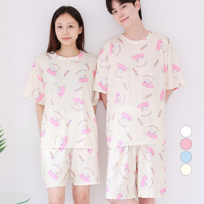 투와이 스누피 패밀리 성인 아동 메쉬 반팔 파자마 PH428