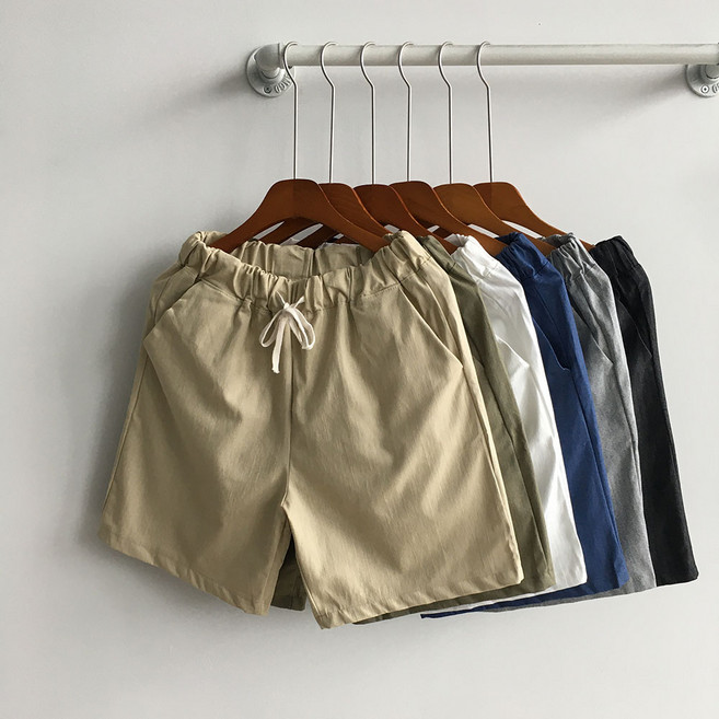 벙커벙커 남자 여름 면 린넨 빅사이즈 반바지