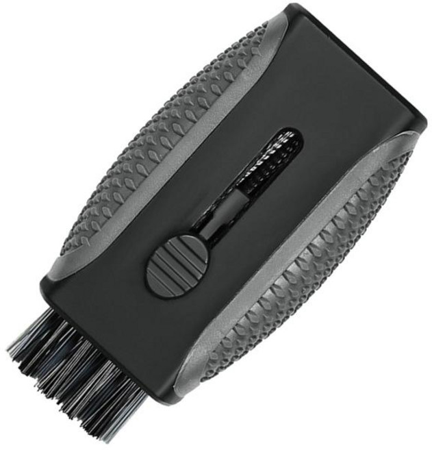 개폐식 골프 클럽 청소 브러시 도구 남성용 골프 클럽 클리너 브러시 골퍼 및 선수용 미니 포켓 클리너, 골프 클럽 브러쉬, 회색, 1개