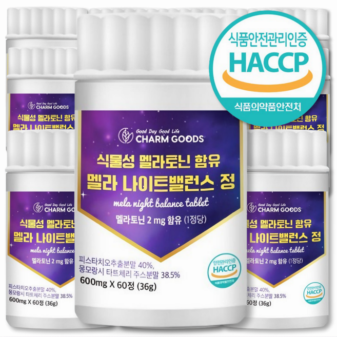 참좋은 식물성 멜라 나이트밸런스 멜라토닌 1정당 2mg 피스타치오 추출물 정, 60정, 12개