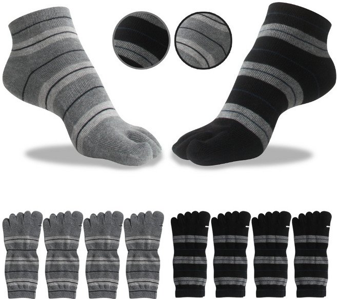남자 10켤레 발가락양말 배색슬림라인 사계절 땀흡습 무좀예방 통풍 양말