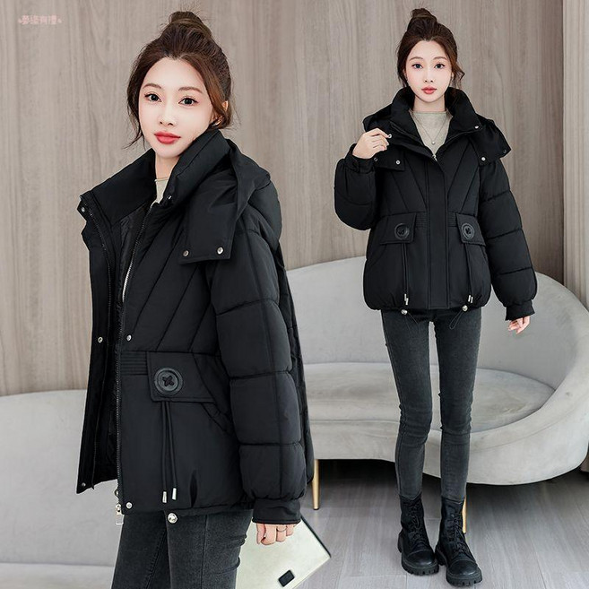 連帽羽絨棉衣短款時尚棉服冬季加厚保暖氣質外套