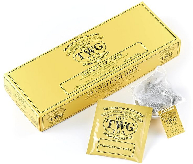 TWG Tea 홍차 티백 백중 선물 French Earl Grey 프렌치 얼그레이 2.5g×15개입, 15개입, 1개
