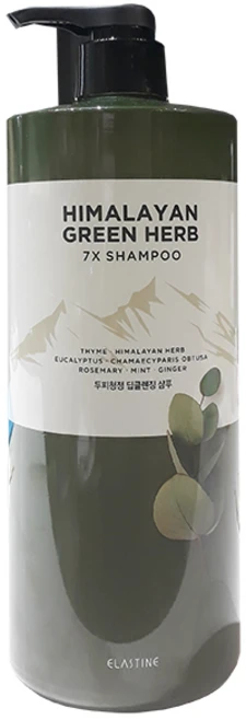 엘라스틴 히말라야 그린허브 7X 수분케어 샴푸 1980ml, 1.98L, 1개 - 쿠팡