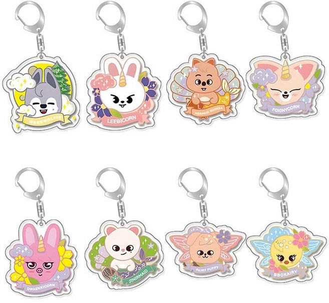 스트레이키즈 양면 아크릴 열쇠고리, 17501 황현진, 5.5cm