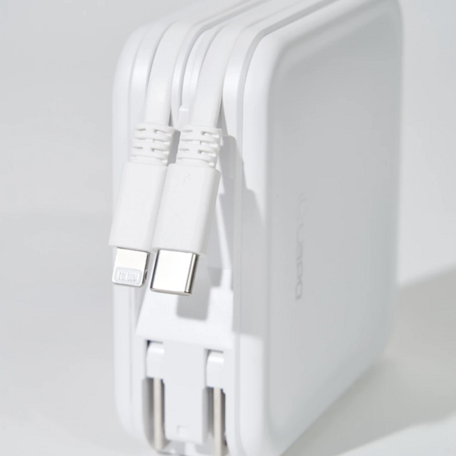 LaPO 第三代 八合一無線快充行動電源 10000mAh WT-08, 柔霧白, 淺灰, 墨黑