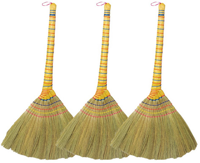 삼정크린마스터 고급 갈대비 빗자루, 3개