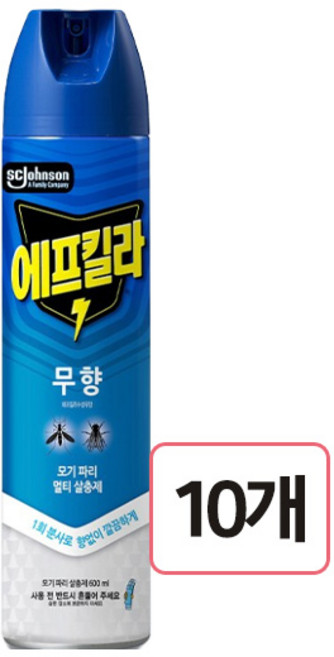 에프킬라 에어졸 수성 무향 600ml, 10개