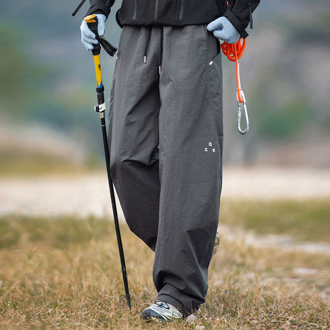 코디코치 리커아웃도어 팬츠 남성 와이드 팬츠 고프코어룩 밴딩 카고 바지 오버핏 트레이닝