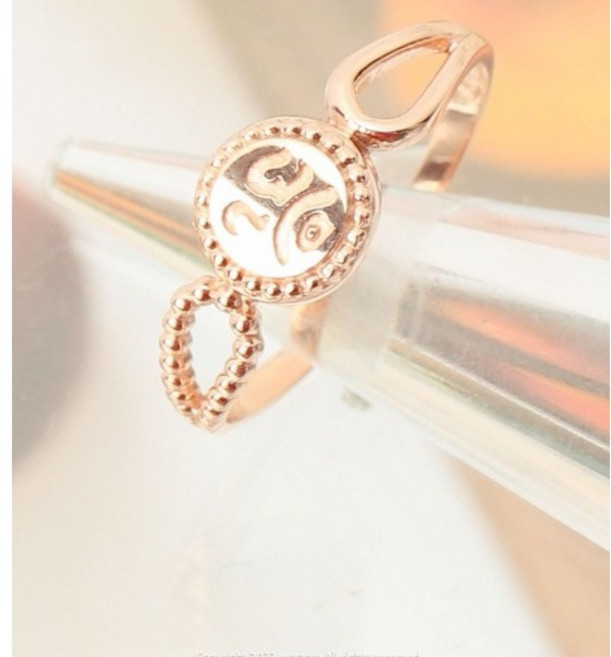 14k 18k 여성용 불교 옴자반지