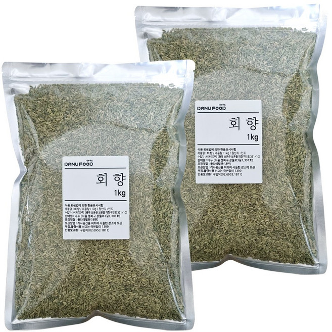 다누푸드 산미나리 씨앗 회향 펜넬 씨앗 시드 1kg, 2개