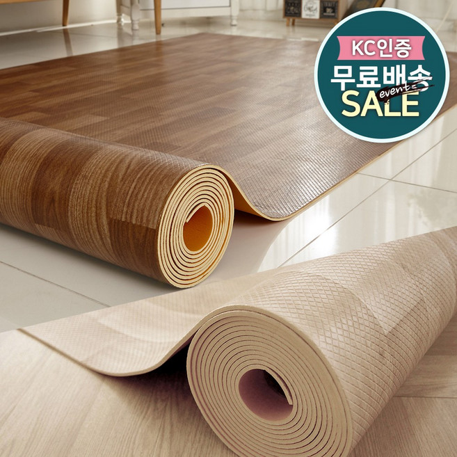 다온 이지 두꺼운 5T 재단형 PVC 롤매트 거실매트 베란다매트 두꺼운 모노륨매트 바닥장판매트, 07 우드-라이트