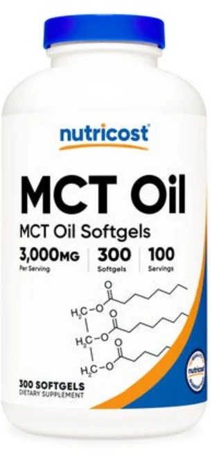뉴트리코스트 MCT 오일 3000mg 소프트젤, 1개, 300개입, 300정 - 쿠팡