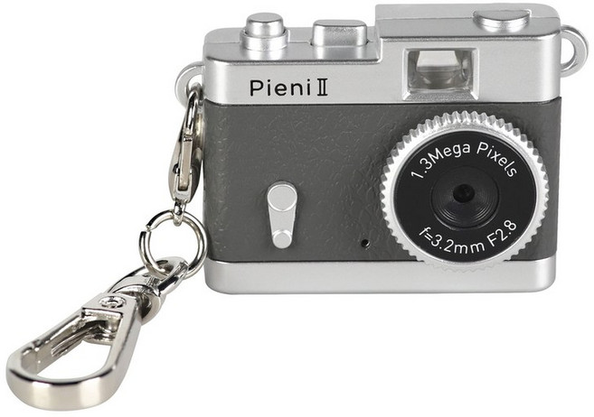 [Amazon.co jp Kenko Pieni II microSD 144312 한정] 디지털 토이 카메라 그레이 키 홀더, 1개