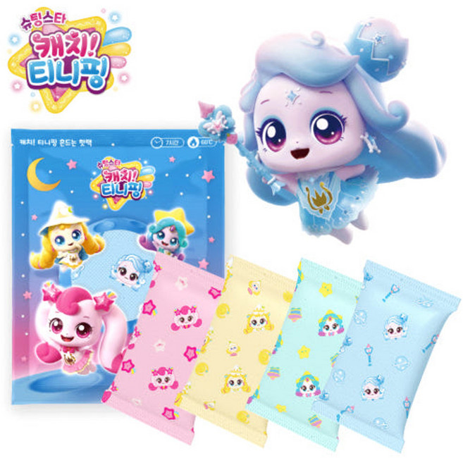 캐치티니핑 시즌5 흔드는 어린이 핫팩 40개입 + 캐릭터밴드 증정, 1개