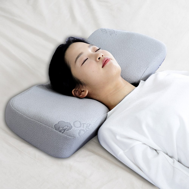 코트니아 오가닉순면 3D 메모리폼 경추베개, 1개, 그레이