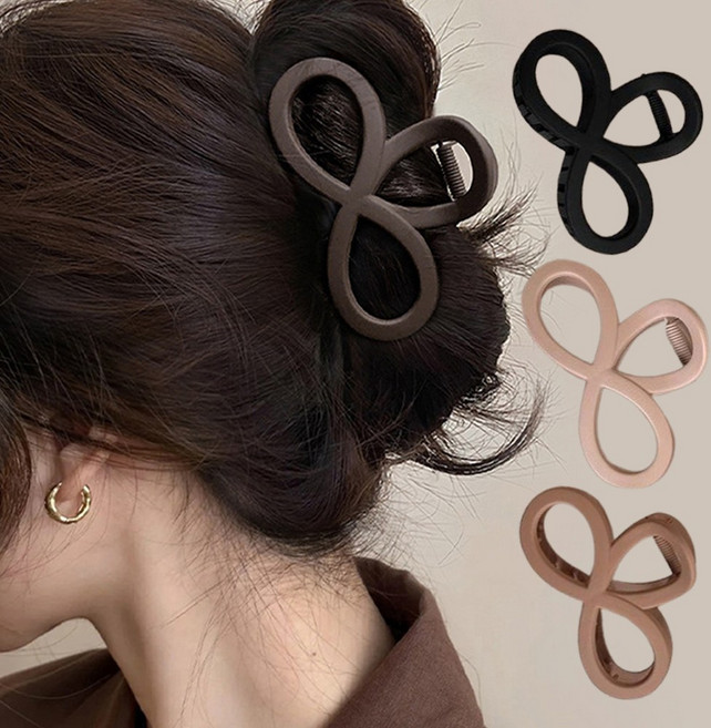 나엘 모노 무광 올림머리 헤어집게핀4종세트