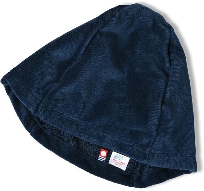 ENTRAMBI 사우나 햇 일본제 이마바리 타월 사우나 캡 사우나 모자 사우나 용품 네이비