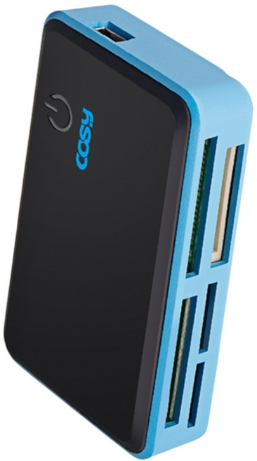 멀티 카드리더기 SSD MicroSD CF MS MS-M2 XD 메모리 슬롯 노트북 PC 연결, 블루