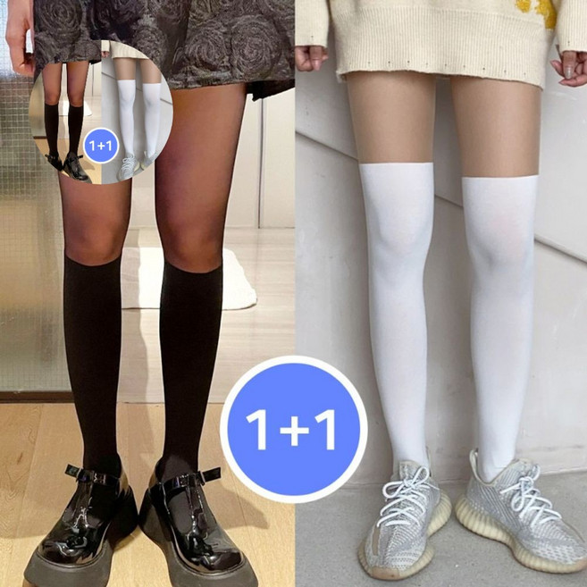 파크골프는 장비빨 고급 1+1 투톤 스타킹 반반 착시 페이크 니삭스 운동 스포츠 패션 소품 용품