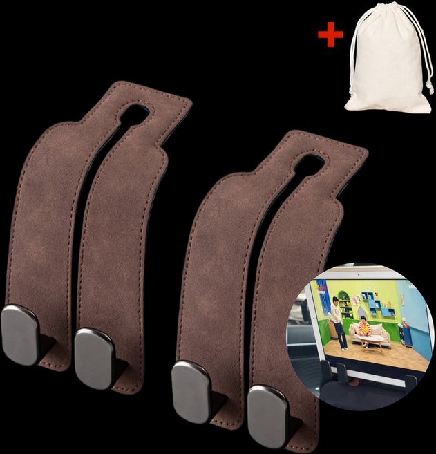 마케시 쏘클린 헤드레스트 후크세트, 브라운, 2개