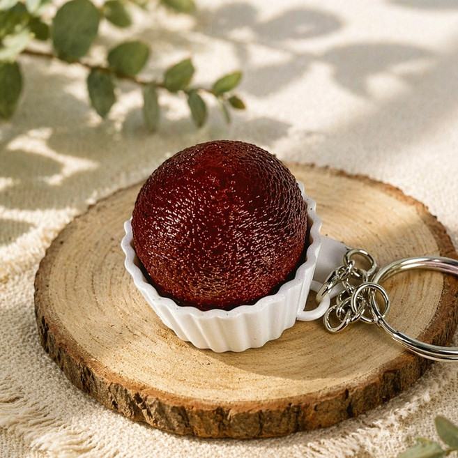 두쫀쿠 초콜릿 키캡키링 1구 키보드키링 클릭커 클리커