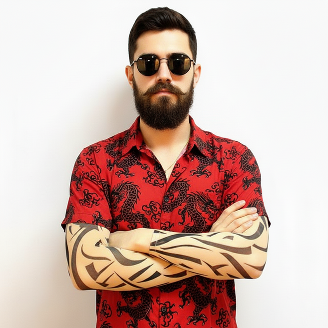 굿즈핸즈 문신 타투 팔토시 코스튬 라이더, 1개, 패션타투