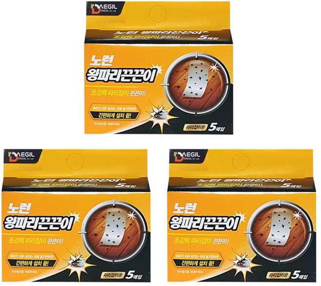 노런 왕파리 끈끈이 5매입 3팩, 1