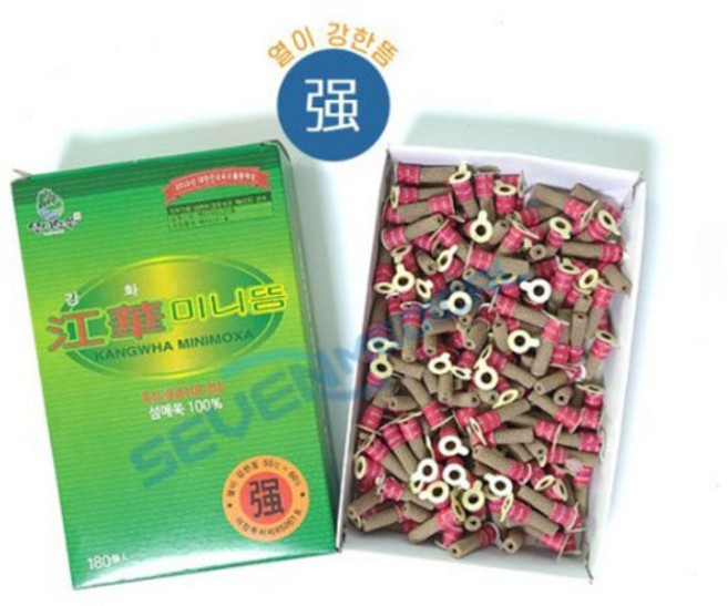 이화당 강화미니뜸(강) 180개입 쑥뜸 쑥봉 붙이는뜸, 1박스