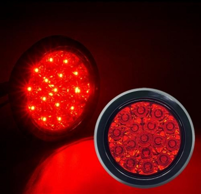 C-008 24V 교체용 원형 LED테일램프 레드LED, 1개