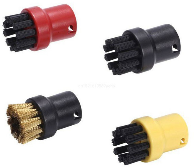 Karcher SC1 SC2 SC3 SC4 SC5 SC7 CTK10 나일론 소형 원형 브러시 교체 클리너 부품 액세서리 용 스팀 청소, 4 pcs