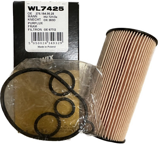 WIX 機油芯 WL7425 賓士 C216 W461 W221 W222 M275 M279 M277 M275引擎專用, 1個
