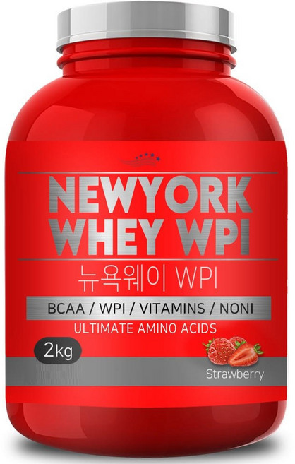 대용량 단백질보충제 뉴욕웨이 딸기맛 유당제로 2kg, 1개