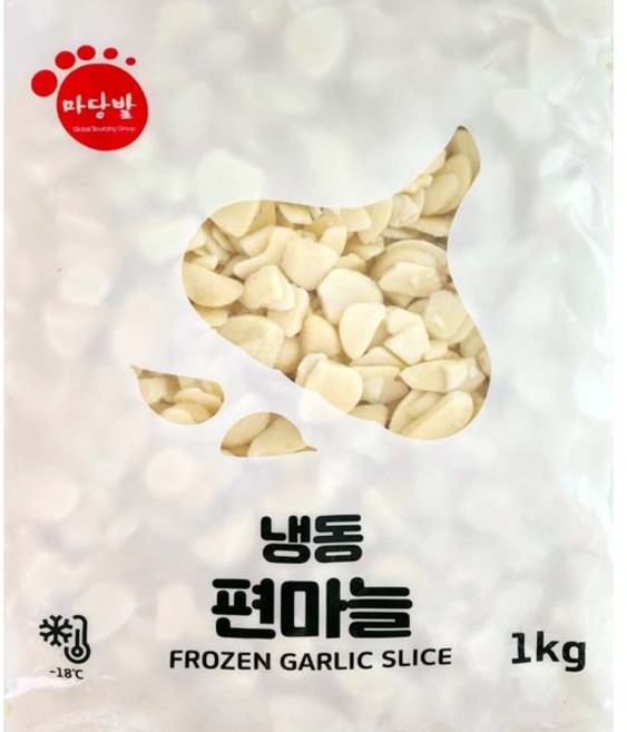 마당발 냉동 편마늘, 1개, 1kg