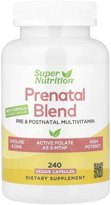 몸관리하세요 겨울입니다 Super Nutrition 임신부용 종합비타민 슈퍼 녹색 채소 향신료 복합체 비타민C 콜린 엽산 함유 베지 캡슐 240정 특별관리진행, SuperNutrition임산부용종합비타민슈퍼녹색채소및, 1개 - 쿠팡