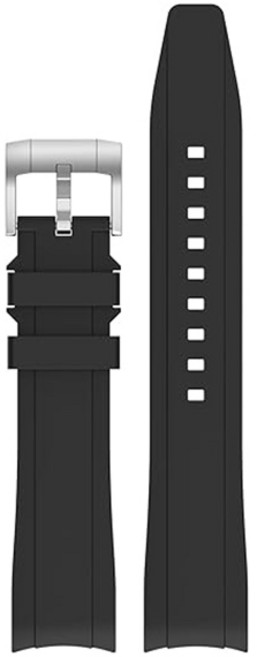 호환 오메가 X 스와치 문스와치 20mm 시계용 러버 스트랩 범용 곡선형 엔드 20mm 22mm 방수 틈 없는 시계줄 남녀공용, [04] Black, [02] 20mm