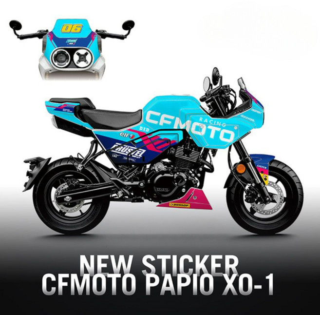 납품전문 CFMOTO PAPIO XO 125 XO-1 파피오 오토바이 전체 바디 방수 페어링 스티커 장식 연료 탱크 패드, [07] 21