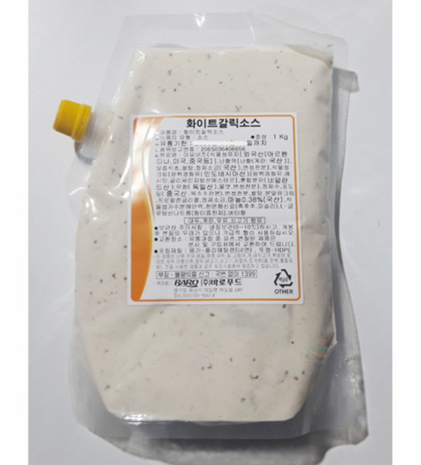 바로 화이트갈릭소스 1kg 1개 [업소용]