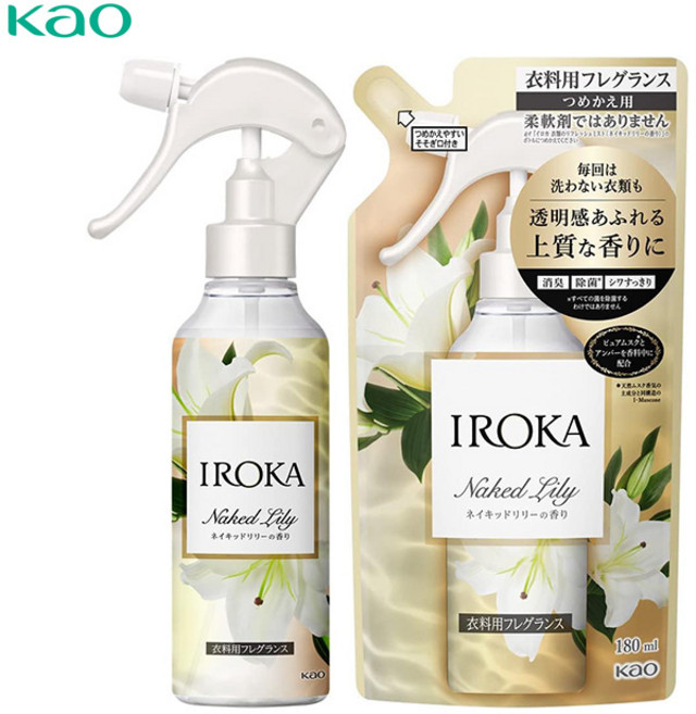 IROKA 이로카 섬유탈취제 네이키드 릴리향 본품 + 리필, 1개, 200ml
