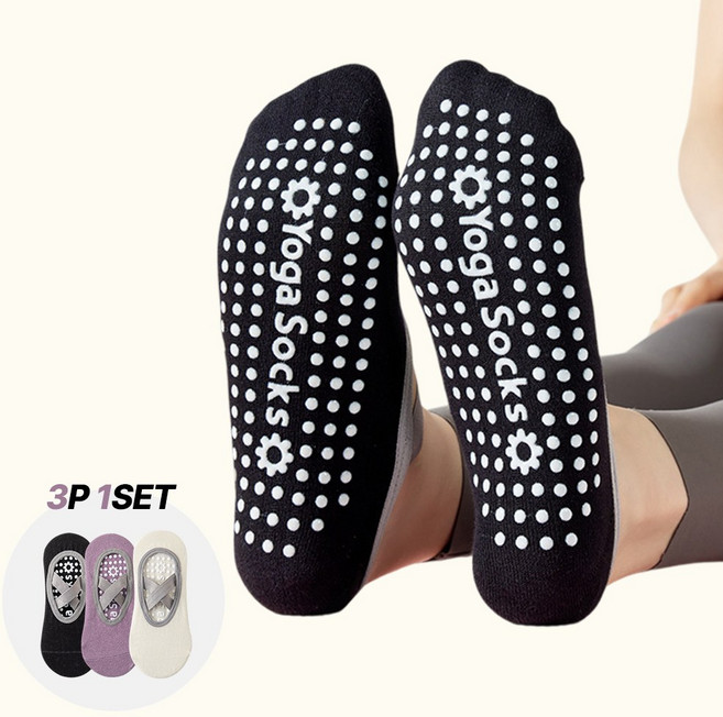 앙플러스 사계절 논슬립 필라테스 요가 양말 3종