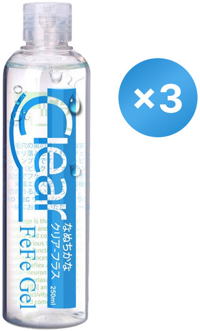 클리어페페 투명케이스 원터치 캡 바디마사지젤, 250ml, 3개